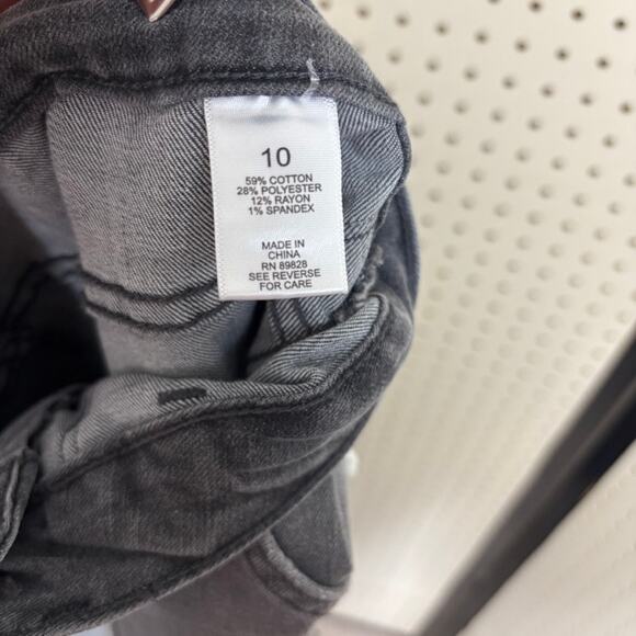 Logo by Lori Goldstein Wide Leg Jeans Gray Charcoal 10 - Picture 8 of 8